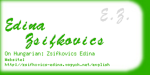 edina zsifkovics business card